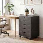 5 Drawers Mobile File Cabinet, Printer Stand Storage Cabinet - Image 2