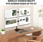 PUTORSEN Quad Monitor Stand for 4 Screens, 17-32", 19.8 lbs Each - Image 2