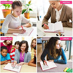 feela 5 Pack Notebooks Journals Bulk, Hardcover Notebook Classic Ruled Lined Journals with Pen Holder for Women Girls School Business Supplies, with 5 Black Pens, 120 GSM, 5.1”x8.3”, A5, Berry - Image 7