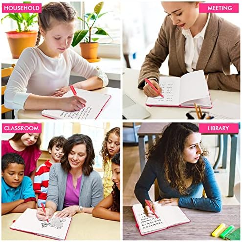 feela 5 Pack Notebooks Journals Bulk, Hardcover Notebook Classic Ruled Lined Journals with Pen Holder for Women Girls School Business Supplies, with 5 Black Pens, 120 GSM, 5.1”x8.3”, A5, Berry - Image 7