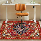 Office Chair Mat for Hardwood Floor, 48"x60" Anti-Slip Desk Chair Mat for Hard Floors, Under Desk Computer Rug for Rolling Chair, Easy Glide Floor Protector Mat for Home Office(Red) by YSYTLCL