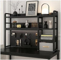 Desktop Bookshelf, pegboard Storage and Organization Rack, Dorm Desk Shelf, Desk Hutch, Desktop Storage for Office, Study, Student Display Rack,Desktop Shelves (Black 37.4" Lx9.9 Wx37 H) by Unknown