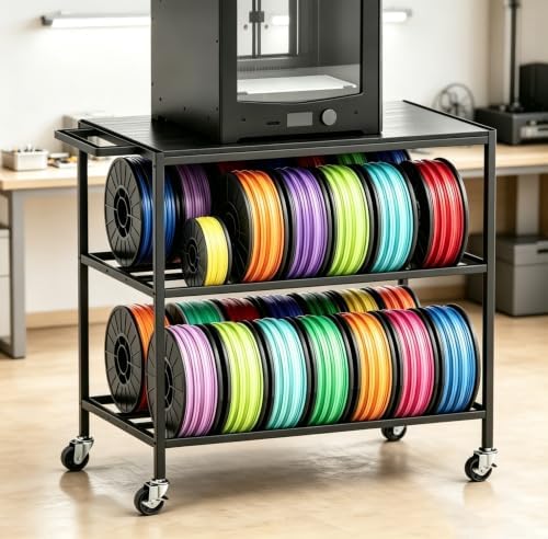 3D Printer Stand, Small 3D Printer Table for Organizer Filament Spools by KIPHCA