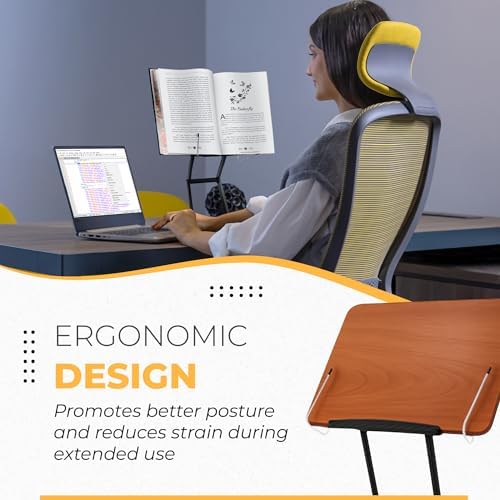 Foldable Book Stand for Reading – Adjustable Book Holder Height Up to 17.8″, Reading Stand with 13″ × 8.7″ Platform – Lightweight 3.3 lb Portability - Image 4