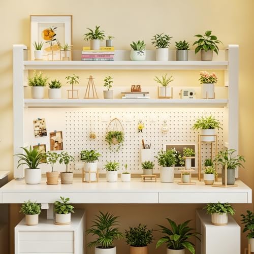 Desktop Hutch Bookshelf, 2-Tier Metal Desk Shelf for Top of Desk - Image 5