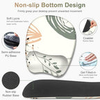 Large Mouse Pad with Wrist Support 4 in1 Set, XXL Big Game Mousepad + Keyboard Wrist Rest+Mouse Wrist Rest+Coaster Ergonomic Gaming Mat for Home Office Table Computer I Modern Boho Leaves - Image 5