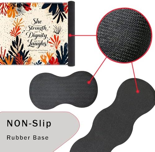 Keyboard Wrist Rest and Mouse Pad with Wrist Support Set Ergonomic Coaster,Memory Foam,Easy Typing Pain Relief,Large XL Desk Mat 31.5"x 11.8",Proverbs 31:25 Quote Art - Image 3