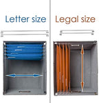 PRANDOM File Organizer Box - Set of 1 Collapsible Decorative Linen Filing Storage Hanging File Folders with Lids Office Cabinet Letter/Legal Size Black (17x14x11.2 inch) - Image 5