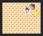 PinPix 16x13 inch Cork Bulletin Board. This Decorative Framed Pin Board Comes with Diamonds in Red and Yellow Design and Satin Black. Ideal for Home, Office Decor or School (PinPix-333) by PinPixBulletinBoards