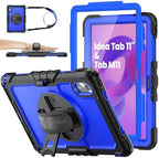 SEYMAC stock Tablet Case for Lenovo Idea Tab 11'' / M11 (TB336FU/TB330FU) 11 inch Drop-Proof Protection Cover with 360° Rotate Stand & Strap [Pen Holder] & Screen Protector 2025/2024, Blue+Black by SEYMACstock