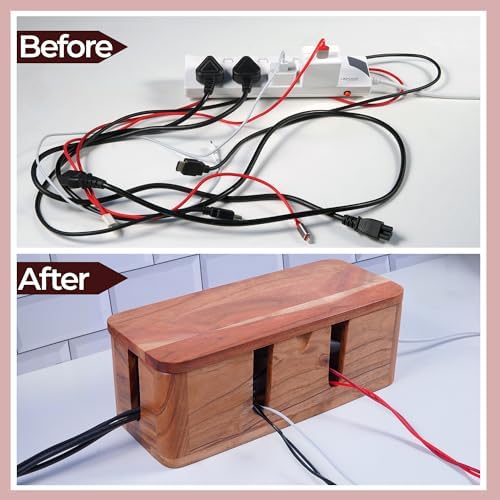 Cable Management Box, Power Strip & Extension Cord Hider, Desk Organizer - Image 4