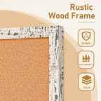 DOLLAR BOSS Cork Board, 36" X 24" Birch Bark Framed Bulletin Board - Image 4