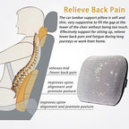 Carwales Lumbar Support Pillow Summer Decorative for Car Soft Bling Accessories Sparkly Diamond Rhinestone for Women Girls, Universal Office Chair Lower Back Cushion Rubber Black - Image 4