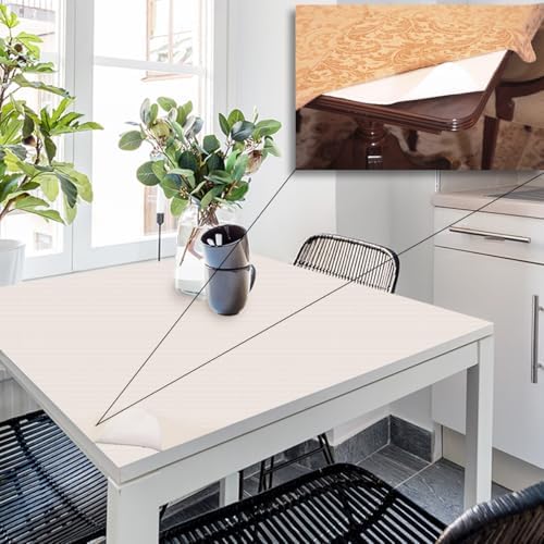 LAMINET - Deluxe Cushioned Heavy-Duty Table Pad Protector for Dining Room Table - 70" x 70" Square Waterproof Vinyl Table Padding Under Tablecloth Cover for Rectangular Square Tables - Image 3