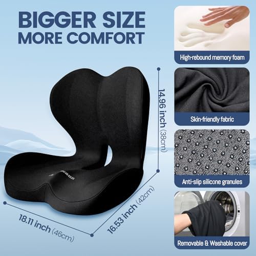 Memory Foam Seat Cushion for Office Chair and Car Seat - Image 3