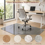 Tempered Glass Chair Mat for Carpet, 40"x60" Grey Floor Mat - Image 7