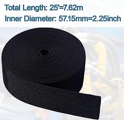 Nylon Protective Hose Sleeve Sheath Cable Cover Welding Tig Torch Hydraulic Hose, 2.25 Inch ID, 25 Feet Length, Black - Image 2