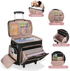 Rolling Teacher Bag with Wheels, Teacher Tote Bag Fits 15.6" Laptop - Image 3