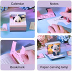 3d Calendar 2027,Hand Tear DIY Art 3d Calendar,Perfect Combination Of Artistic And Practical Design With Lights,Suitable For Note Taking,Decorative Ornaments,Holiday Gifts (panda) - Image 5