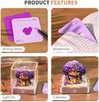 3D Calendar 2027, 3D Creative Time Piece Calendar 2027，Daily Tear-Off Memo Pad with Light, Paper Carving Desktop Decoration, 3D Art Calendar Memo Pad,Unique Holiday Craft Gift - Image 6