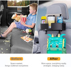 MAGJIEYX Car Headrest Cup Holder for Back Seat Organizer for Multi-Hanging Snack Storage Box with Strong Hooks for Kids and Backseat Passengers Share Rid for Travel Accessories（2-Pack） - Image 4