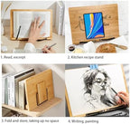 Personalized Book Stand for Reading, Custom Bamboo Cookbook Stands Book Holder with 5 Adjustable Height, Foldable Book Holder for Textbook, Receipe, Painting Papers, Tablet - Image 6