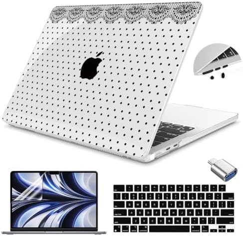 Teryeefi Polka Dots Case Cover for MacBook Air 13.6 inch M5 M4 M3 M2 Chip (2022-2026 Release) by Teryeefi