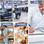 50 Pack Horizontal Job Ticket Holders 8.5x11 - Landscape Shop Ticket Holders 8 1/2 x 11 - Work Order Plastic Sleeves for Documents - Dry Erase Pocket Sleeve - Dry Erase Sleeves Clear Pocket Sleeve - Image 3