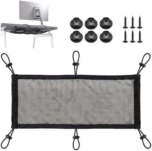 Turonic DM1 Under Desk Cable Management Tray Net Kit 50x25cm 11 lbs by Turonic