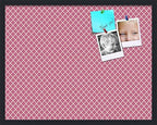 PinPix 28x22 inch Cork Bulletin Board. This Decorative Framed Pin Board Comes with Diamond Pattern in Hot Pink Design and Satin Black. Ideal for Home, Office Decor or School (PinPix-302) by PinPixBulletinBoards