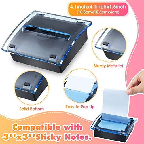 Mimorou 6 Pcs Pop up Sticky Notes Dispenser Sticky Note Holder for Desk - Image 3