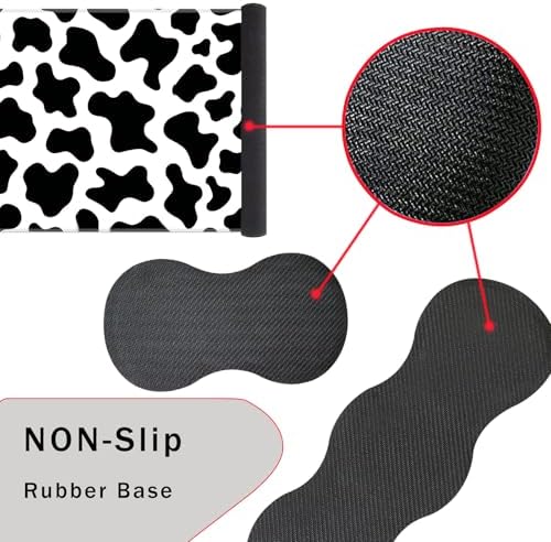 Keyboard Wrist Rest and Mouse Pad with Wrist Support Set Ergonomic Coaster,Memory Foam,Easy Typing Pain Relief,Large XL Desk Mat 31.5"x 11.8",Cow Print - Image 3