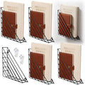 Wenqik 6 Pcs Wall Mounted File Organizer, Metal Magazine Basket with Nails by Wenqik