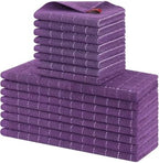 Homaxy Cotton Terry Kitchen Towels and Dishcloths Set of 16, Purple by Homaxy