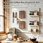 13-Pack Coffee Station Organizer Accessories for IKEA Skadis Pegboard - Image 2