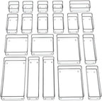 SMARTAKE 20-Piece Drawer Organizer with Non-Slip Silicone Pads, 7-Size by SMARTAKE
