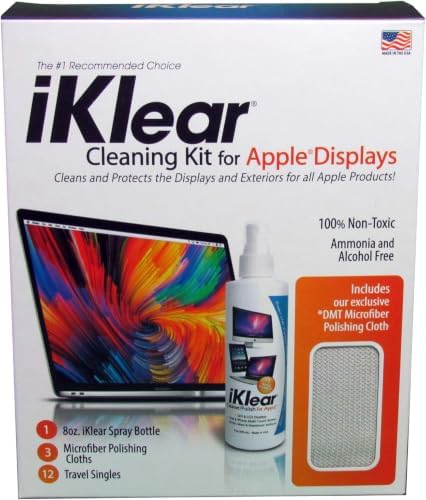 The Original Premium iKlear Screen Cleaner Kit For Iphone, Ipad, Imac, Gaming Monitor, Large Screen TV’s, Included With DMT Cloth MADE IN THE USA by KlearScreen