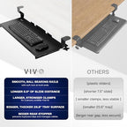 VIVO Black Clamp-on 27 x 11 in Keyboard Tray, MOUNT-KB05E - Image 4