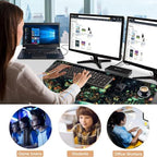 Keyboard Wrist Rest and Mouse Pad with Wrist Support Set Ergonomic Coaster,Memory Foam,Easy Typing Pain Relief,Large XL Desk Mat 31.5"x 11.8",Butterfly Moon - Image 7