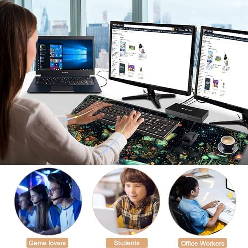 Keyboard Wrist Rest and Mouse Pad with Wrist Support Set Ergonomic Coaster,Memory Foam,Easy Typing Pain Relief,Large XL Desk Mat 31.5"x 11.8",Butterfly Moon - Image 7