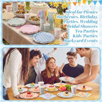 450 Pcs Tableware Set, Serve 50, Pastel, Gingham - Image 5