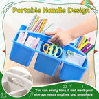 Lineshading 12 Pack Classroom Caddy with 6 Compartments(Rainbow Colors) - Image 3