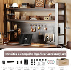 Desktop Hutch Bookshelf, 2-Tier Metal Desk Shelf for Top of Desk - Image 2