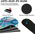 Arttown Keyboard Mouse Pad Set, 4 in 1 Desk Mat Set Ocean Dolphin - Image 5