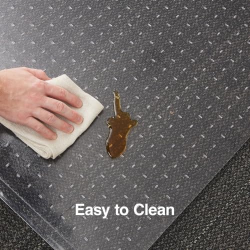 Staples Office Chair Mat, Clear, 60x46 Inch, Medium-Pile Carpet - Image 4