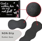 Keyboard Wrist Rest and Mouse Pad with Wrist Support Set Ergonomic Coaster,Memory Foam,Easy Typing Pain Relief,Large XL Desk Mat 31.5"x 11.8",Floral Bible - Image 3