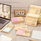 20 Pcs Back to School Teacher Appreciation Gifts Bulk Wooden Sticky Note Holder Motivational Thank Your Gift Inspirational Sticky Notes for Teacher Back to School (Diverse) - Image 4