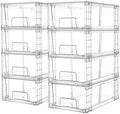Vtopmart 8 Pack Stackable Clear Drawer with Dividers by Vtopmart