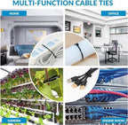 XINGO 5000 PCS Silver Zip Ties 8 Inch, 60 LBS Tensile Strength, Self-Locking Nylon Plastic Nylon PA66 Wire Ties for Indoor and Outdoor Use - Image 6