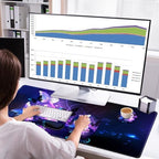 Large Mouse Pad with Wrist Support 4in1 Set, XXL Game Mousepad + Keyboard Wrist Rest+Mouse Wrist Rest+Coaster with Ergonomic Design Gaming Mat for Home Office Table Computer I Purple Butterfly - Image 7